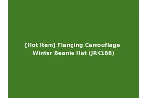 [Hot Item] Flanging Camouflage Winter Beanie Hat (JRK186)