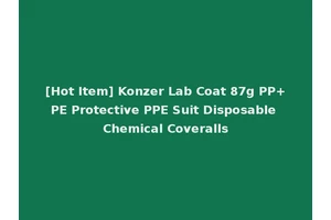 [Hot Item] Konzer Lab Coat 87g PP+PE Protective PPE Suit Disposable Chemical Coveralls