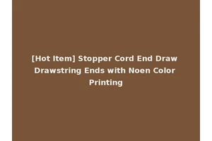 [Hot Item] Stopper Cord End Draw Drawstring Ends with Noen Color Printing