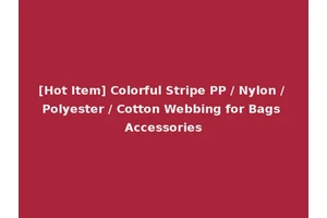 [Hot Item] Colorful Stripe PP / Nylon / Polyester / Cotton Webbing for Bags Accessories