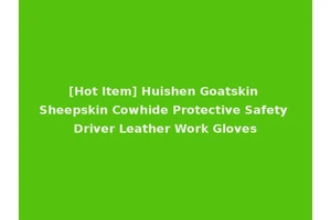 [Hot Item] Huishen Goatskin Sheepskin Cowhide Protective Safety Driver Leather Work Gloves