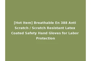 [Hot Item] Breathable En 388 Anti Scratch / Scratch Resistant Latex Coated Safety Hand Gloves for Labor Protection