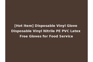 [Hot Item] Disposable Vinyl Glove Disposable Vinyl Nitrile PE PVC Latex Free Gloves for Food Service