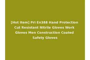 [Hot Item] Pri En388 Hand Protection Cut Resistant Nitrile Gloves Work Gloves Men Construction Coated Safety Gloves