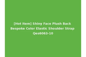 [Hot Item] Shiny Face Plush Back Bespoke Color Elastic Shoulder Strap Qes6063-10