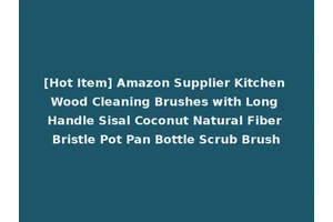 [Hot Item] Amazon Supplier Kitchen Wood Cleaning Brushes with Long Handle Sisal Coconut Natural Fiber Bristle Pot Pan Bottle Scrub Brush