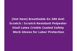 [Hot Item] Breathable En 388 Anti Scratch / Scratch Resistant Polyester Shell Latex Crinkle Coated Safety Work Gloves for Labor Protection