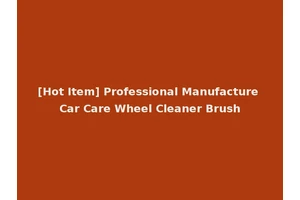 [Hot Item] Professional Manufacture Car Care Wheel Cleaner Brush