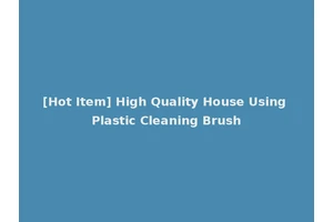[Hot Item] High Quality House Using Plastic Cleaning Brush