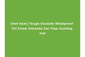 [Hot Item] Tough Durable Windproof Ski Snow Ushanka Ear Flap Hunting Hat
