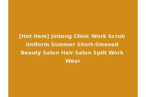 [Hot Item] Jinteng Clinic Work Scrub Uniform Summer Short-Sleeved Beauty Salon Hair Salon Split Work Wear