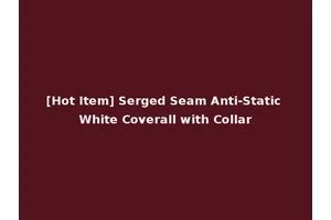 [Hot Item] Serged Seam Anti-Static White Coverall with Collar