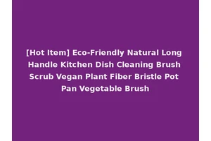 [Hot Item] Eco-Friendly Natural Long Handle Kitchen Dish Cleaning Brush Scrub Vegan Plant Fiber Bristle Pot Pan Vegetable Brush