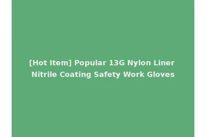 [Hot Item] Popular 13G Nylon Liner Nitrile Coating Safety Work Gloves