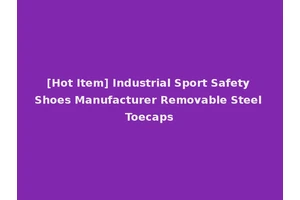 [Hot Item] Industrial Sport Safety Shoes Manufacturer Removable Steel Toecaps