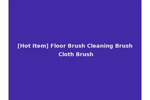 [Hot Item] Floor Brush Cleaning Brush Cloth Brush