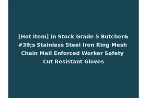 [Hot Item] in Stock Grade 5 Butcher's Stainless Steel Iron Ring Mesh Chain Mail Enforced Worker Safety Cut Resistant Gloves