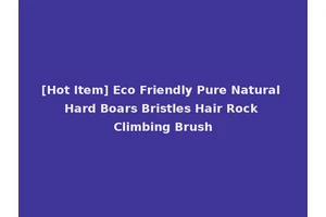 [Hot Item] Eco Friendly Pure Natural Hard Boars Bristles Hair Rock Climbing Brush
