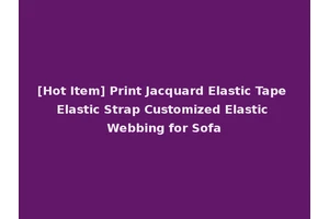 [Hot Item] Print Jacquard Elastic Tape Elastic Strap Customized Elastic Webbing for Sofa