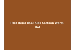 [Hot Item] BSCI Kids Cartoon Warm Hat