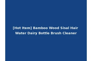 [Hot Item] Bamboo Wood Sisal Hair Water Dairy Bottle Brush Cleaner