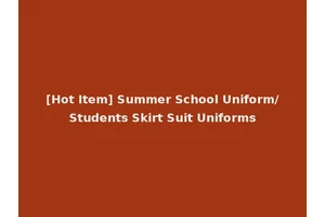 [Hot Item] Summer School Uniform/Students Skirt Suit Uniforms