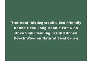 [Hot Item] Biodegradable Eco Friendly Round Head Long Handle Pan Dish Stove Sink Cleaning Scrub Kitchen Beech Wooden Natural Sisal Brush