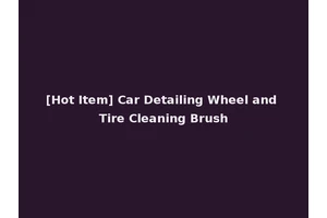 [Hot Item] Car Detailing Wheel and Tire Cleaning Brush