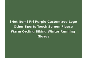 [Hot Item] Pri Purple Customized Logo Other Sports Touch Screen Fleece Warm Cycling Biking Winter Running Gloves