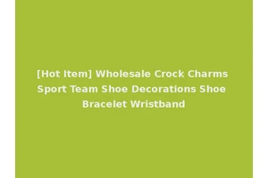 [Hot Item] Wholesale Crock Charms Sport Team Shoe Decorations Shoe Bracelet Wristband