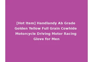 [Hot Item] Handlandy Ab Grade Golden Yellow Full Grain Cowhide Motorcycle Driving Motor Racing Glove for Men