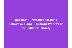 [Hot Item] Protective Clothing Reflective Flame Resistant Workwear for Industrial Safety