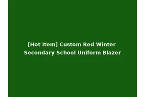 [Hot Item] Custom Red Winter Secondary School Uniform Blazer