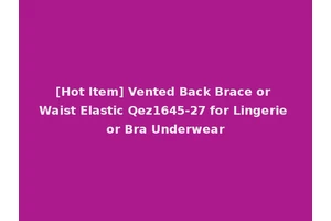 [Hot Item] Vented Back Brace or Waist Elastic Qez1645-27 for Lingerie or Bra Underwear