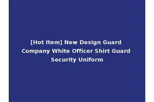 [Hot Item] New Design Guard Company White Officer Shirt Guard Security Uniform