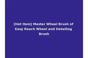 [Hot Item] Master Wheel Brush of Easy Reach Wheel and Detailing Brush