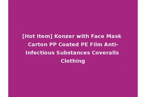 [Hot Item] Konzer with Face Mask Carton PP Coated PE Film Anti-Infectious Substances Coveralls Clothing