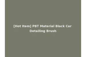 [Hot Item] PBT Material Black Car Detailing Brush