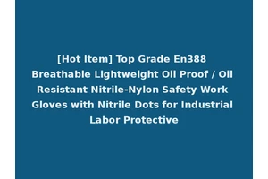 [Hot Item] Top Grade En388 Breathable Lightweight Oil Proof / Oil Resistant Nitrile-Nylon Safety Work Gloves with Nitrile Dots for Industrial Labor Protective