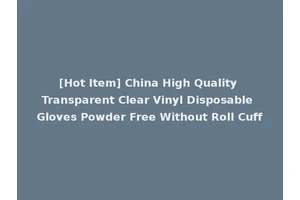 [Hot Item] China High Quality Transparent Clear Vinyl Disposable Gloves Powder Free Without Roll Cuff