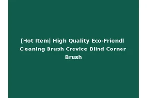 [Hot Item] High Quality Eco-Friendl Cleaning Brush Crevice Blind Corner Brush