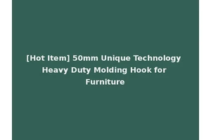 [Hot Item] 50mm Unique Technology Heavy Duty Molding Hook for Furniture