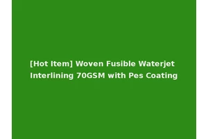 [Hot Item] Woven Fusible Waterjet Interlining 70GSM with Pes Coating