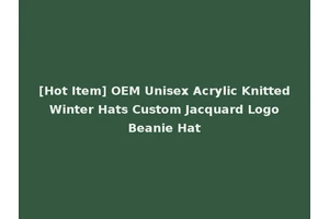 [Hot Item] OEM Unisex Acrylic Knitted Winter Hats Custom Jacquard Logo Beanie Hat