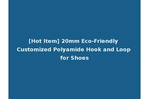 [Hot Item] 20mm Eco-Friendly Customized Polyamide Hook and Loop for Shoes
