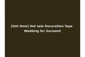 [Hot Item] Hot sale Decoration Tape Webbing for Garment