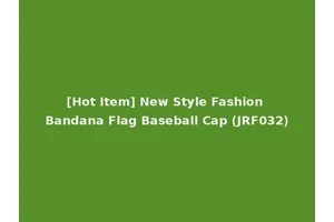 [Hot Item] New Style Fashion Bandana Flag Baseball Cap (JRF032)