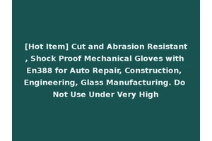 [Hot Item] Cut and Abrasion Resistant, Shock Proof Mechanical Gloves with En388 for Auto Repair, Construction, Engineering, Glass Manufacturing. Do Not Use Under Very High