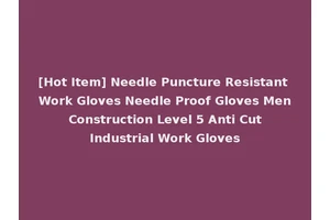 [Hot Item] Needle Puncture Resistant Work Gloves Needle Proof Gloves Men Construction Level 5 Anti Cut Industrial Work Gloves
