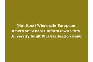 [Hot Item] Wholesale European American School Uniform Iowa State University Adult Phd Graduation Gown